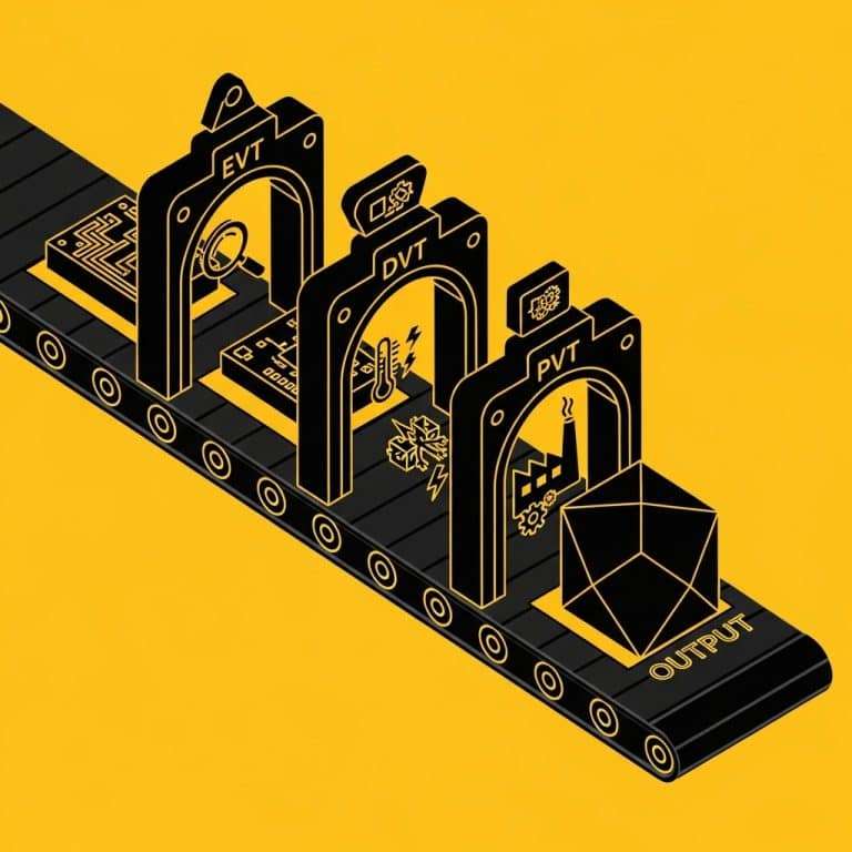 EVT, DVT, PVT, MP: What Each Stage Actually Means for Your Engineering Team